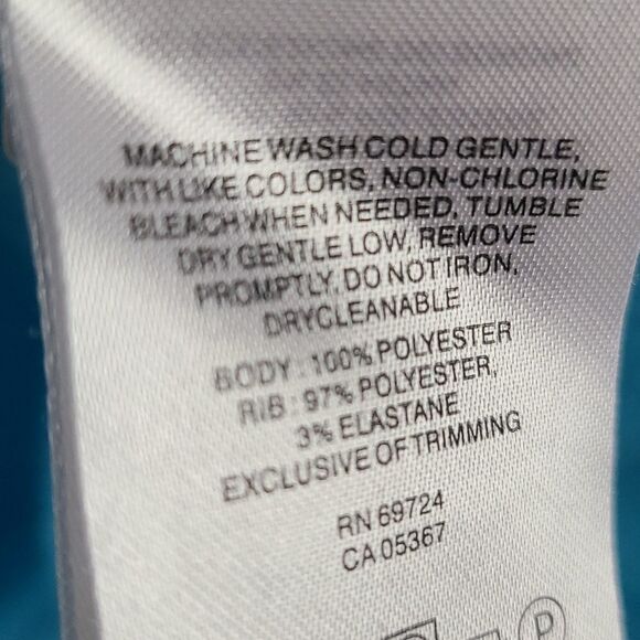 Columbia Women's Quarter Zip Jacket Turquoise Blue Plush Fleece Fluffy Medium - Picture 4 of 5